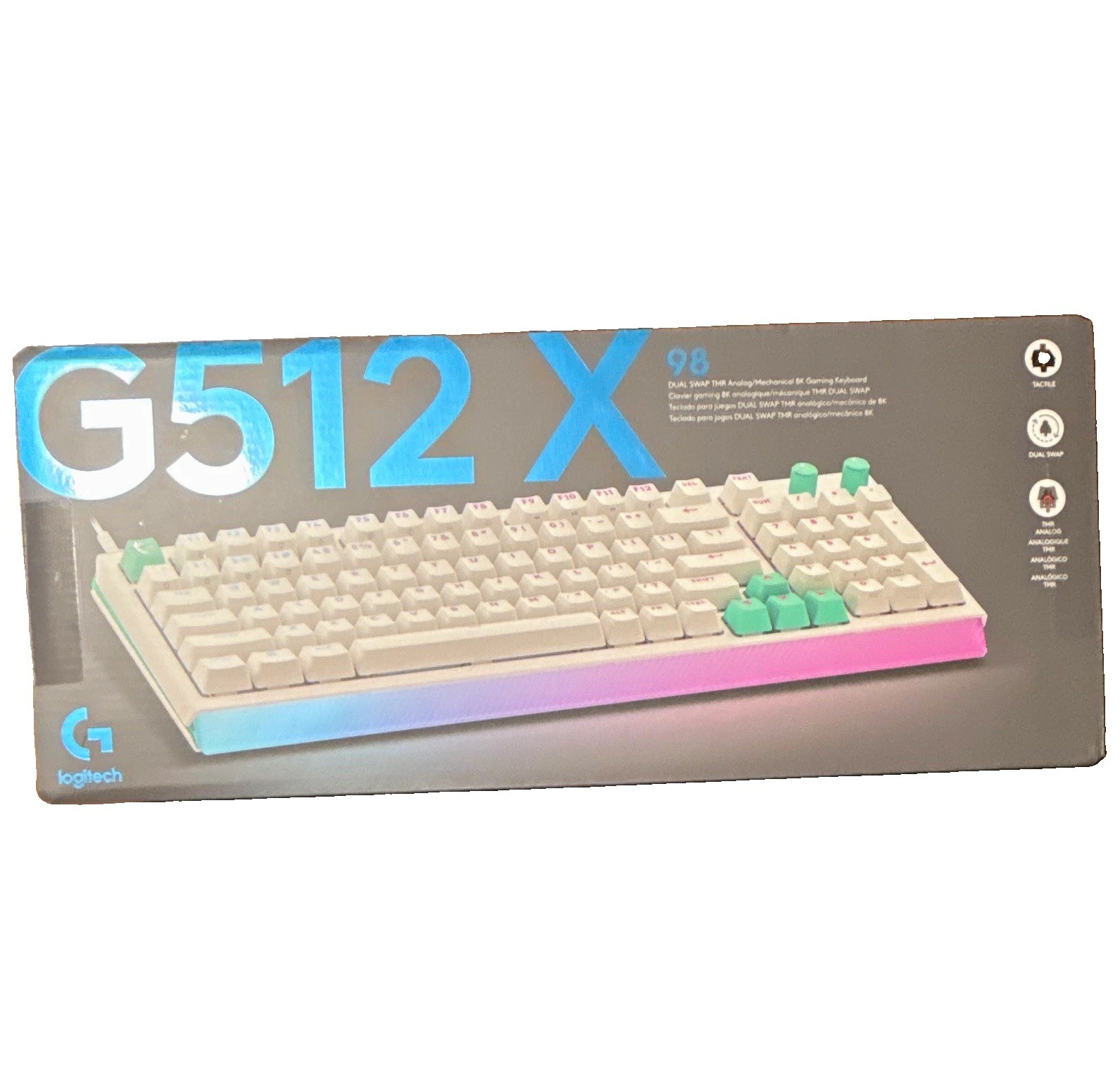 Logitech G G512 X 98 Wired Illuminated Gaming Keyboard White English QWERTY