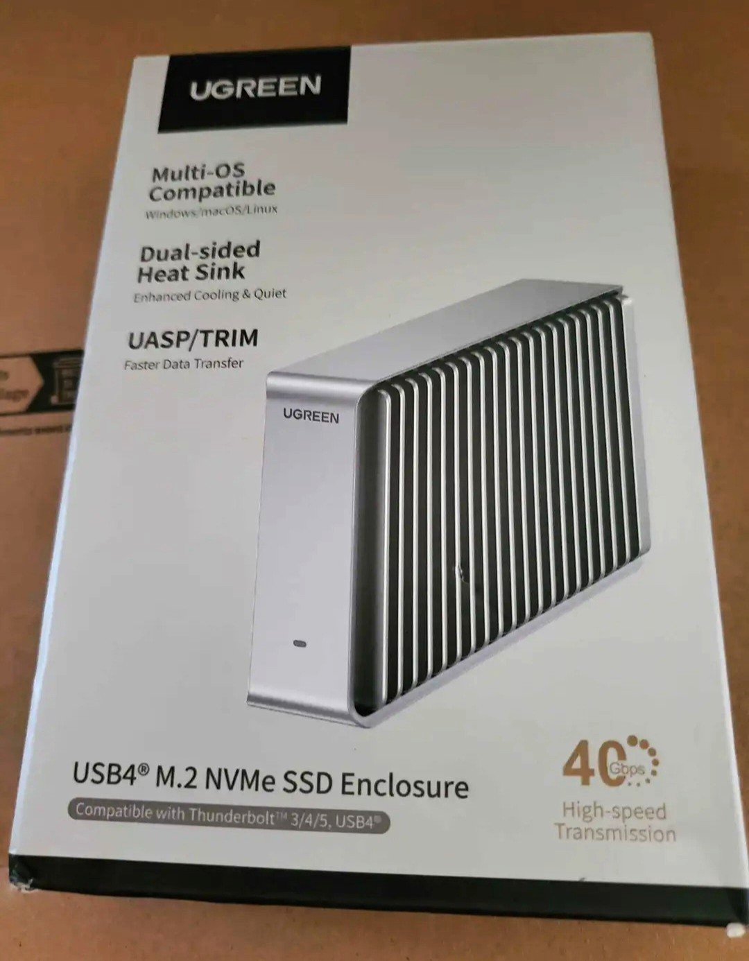 UGREEN 80Gbps M.2 NVMe SSD Enclosure(SSD Not Included)Aluminum Double-Sided Fin
