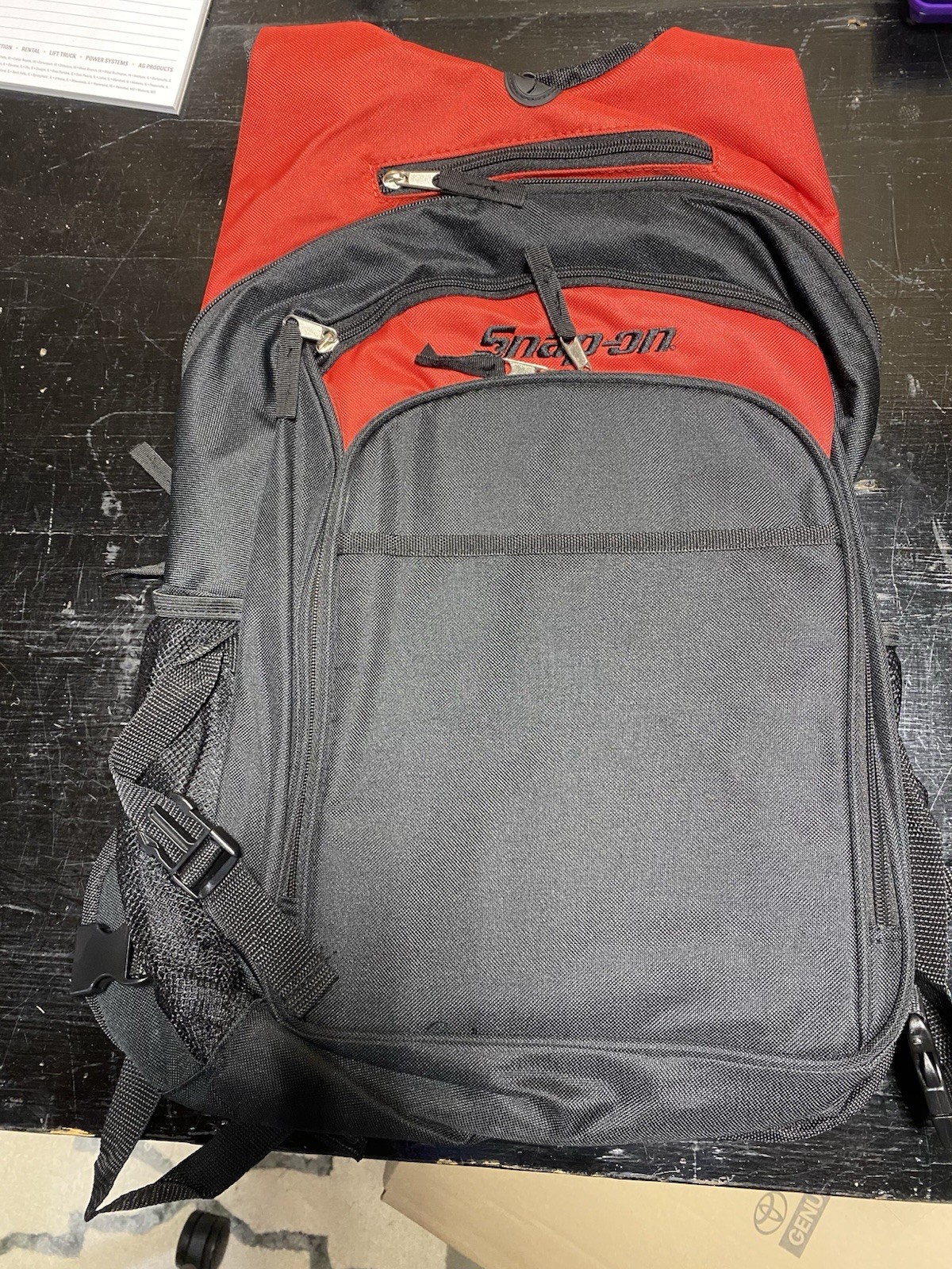 Snap On Tools Backpack New Red&Black 4 Zipper 5 Pocket