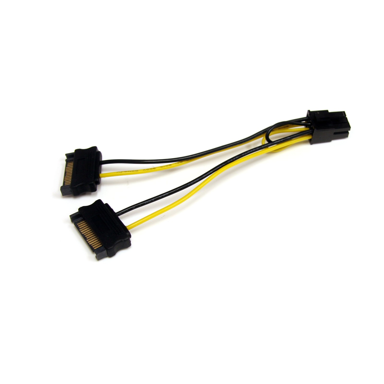 6 Pin PCIe to SATA 15 Pin Power Cable 15-Pin SATA to 6 Pin PCI-Express