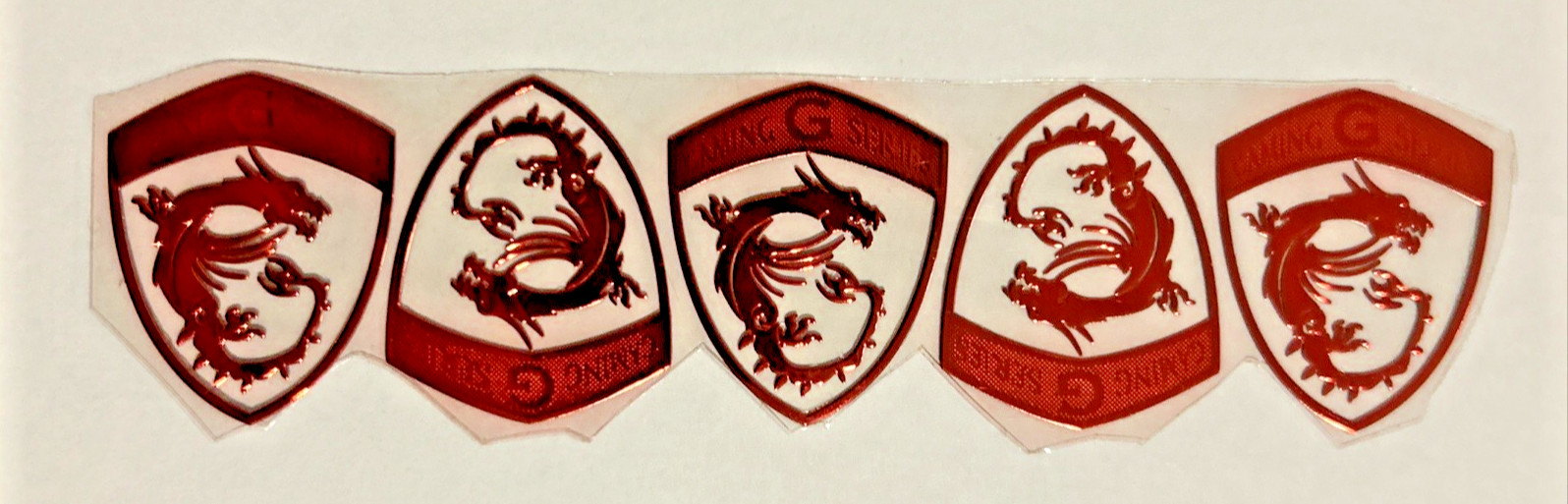 5 PCS MSI Red Gaming G Series Label | Sticker | Logo 30mm X 25mm