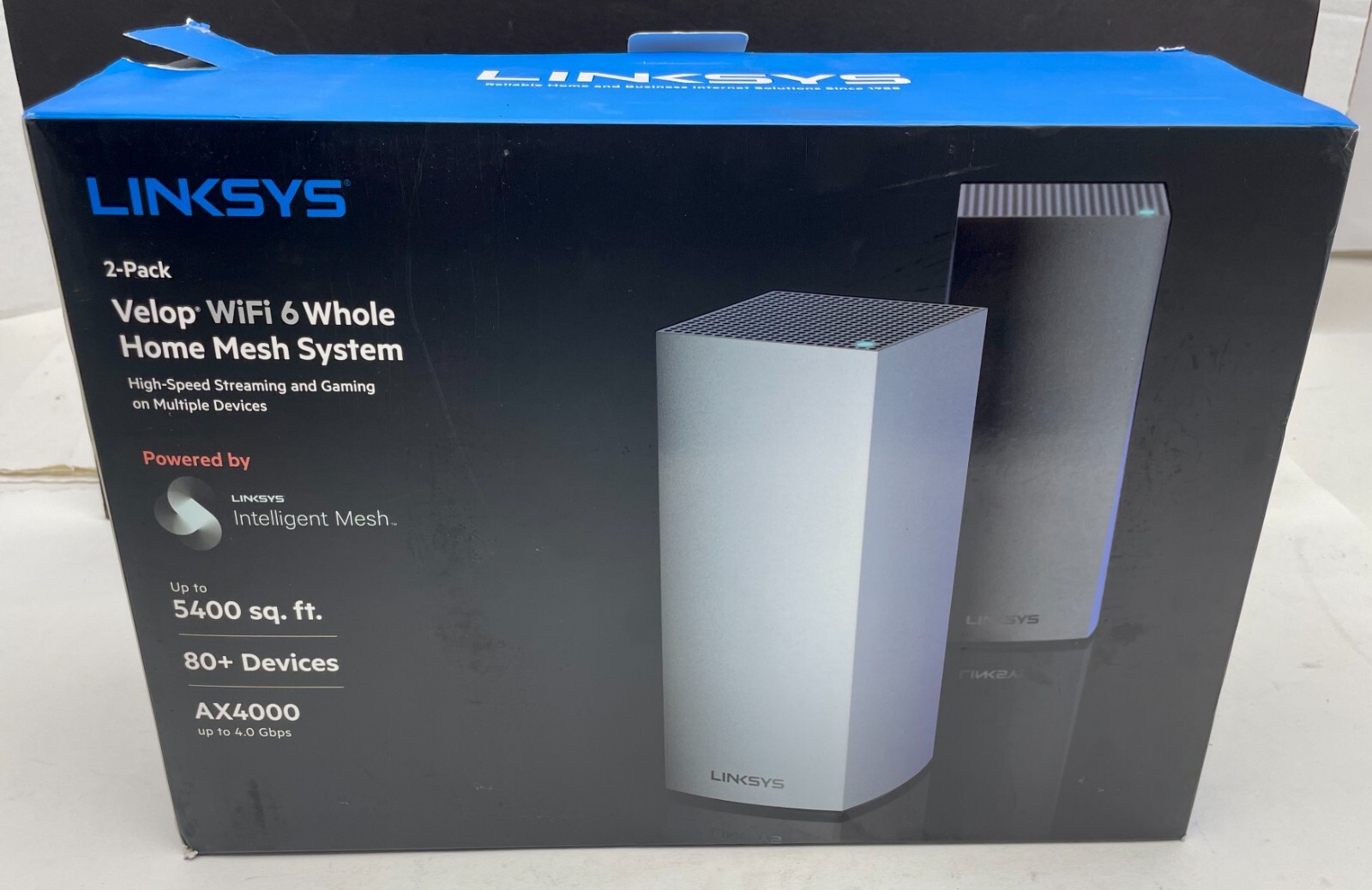 Linksys 2-pack Velop WiFi 6 Whole Home Mesh System AX4000 