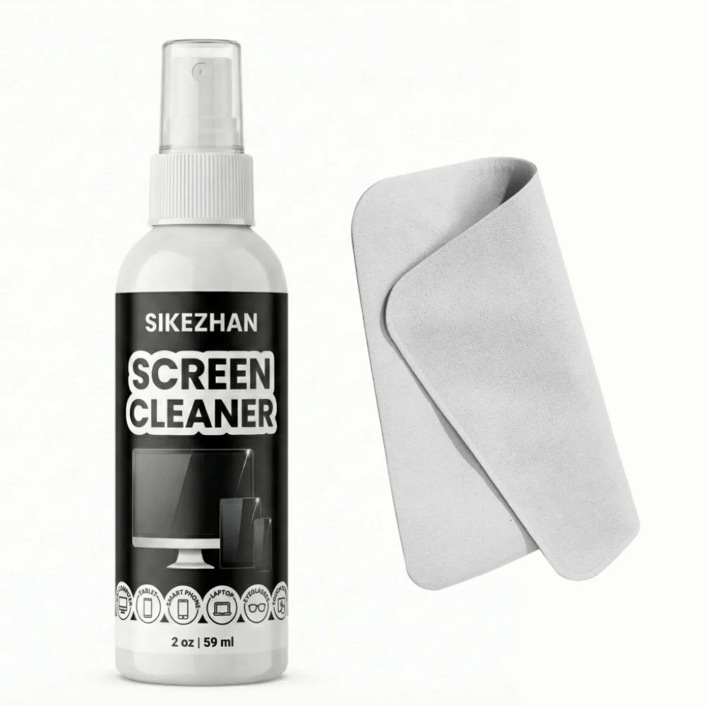 SIKEZHAN Screen Cleaner Kit with Polishing Cloth - Streak-Free Spray for MacBook
