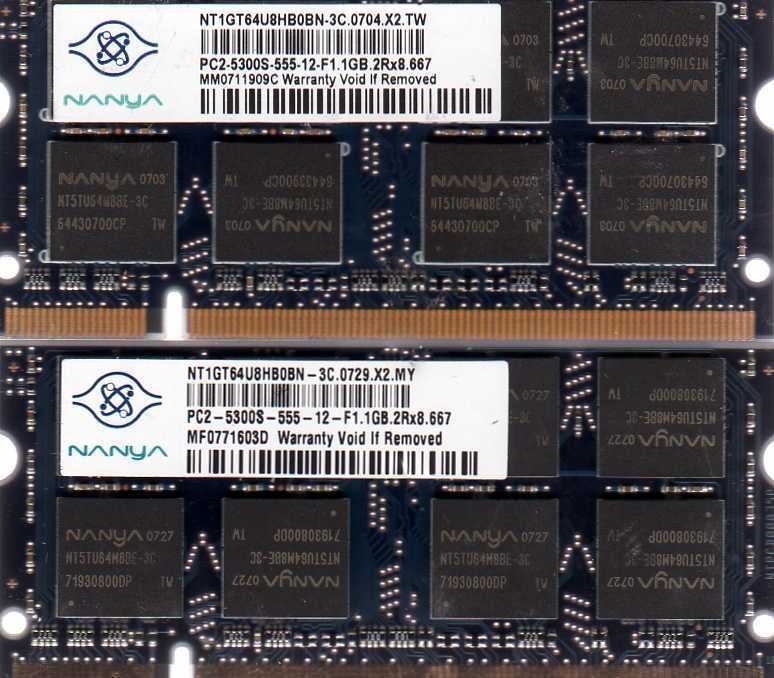 2GB (2x 1GB Kit) Alienware Area-51 m7700 Clevo D9T D900T DDR2 Laptop RAM Memory