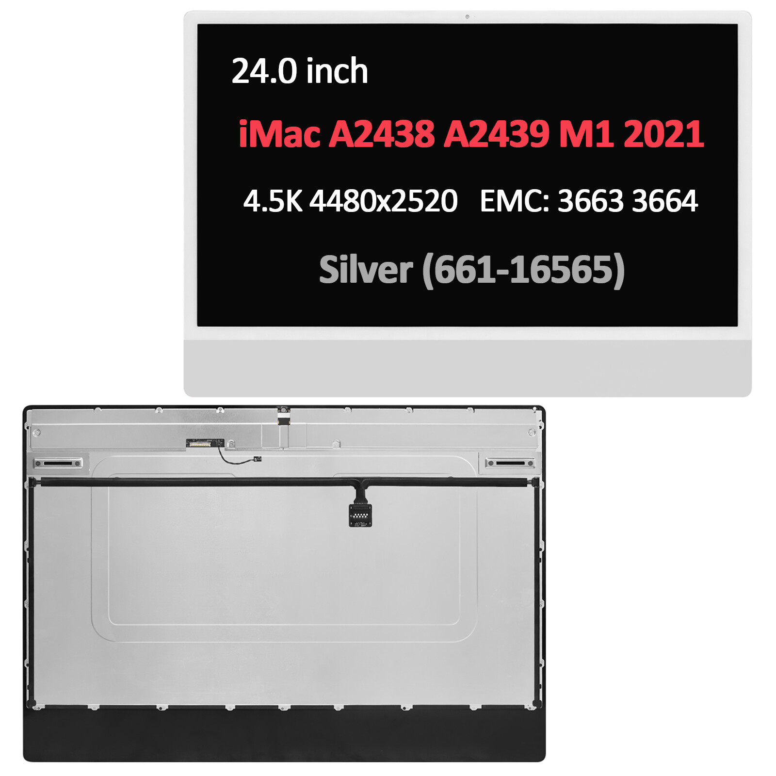 661-16565 For iMac A2438 A2439 24" M1 2021 4.5K LCD Screen Replacement Display