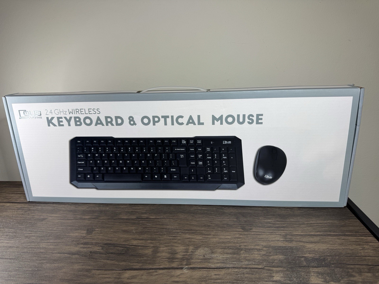 NEW Sealed Box- Vivitar QUB Works 2.4 Ghz Wireless Keyboard & Optical Mouse