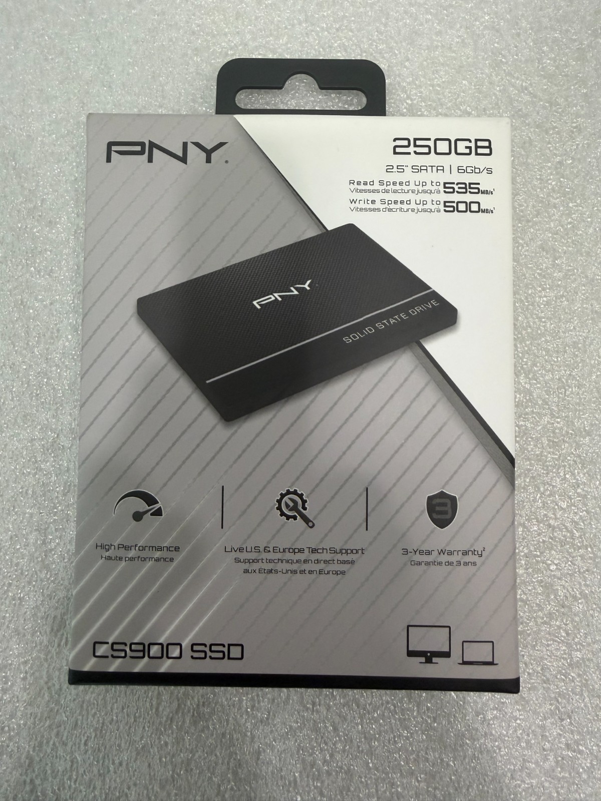 PNY CS900 250GB 2.5 Inch SATA III SSD Internal Solid State Drive
