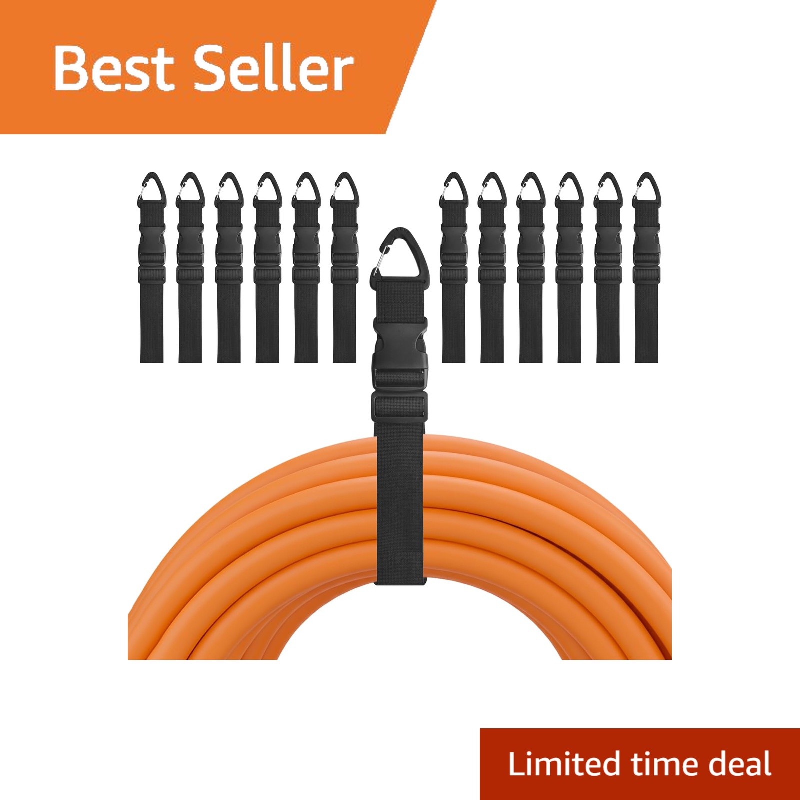 BLUASPAY 1 inch Width 17.72 Inch Length 13 Pack Extension Cord Straps