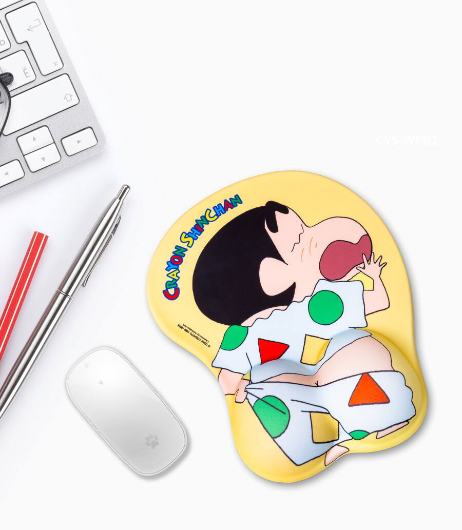 3D Crayon Shinchan Wrist Rest Comfort Nonslip Mouse Gel Pad Computer Accessory