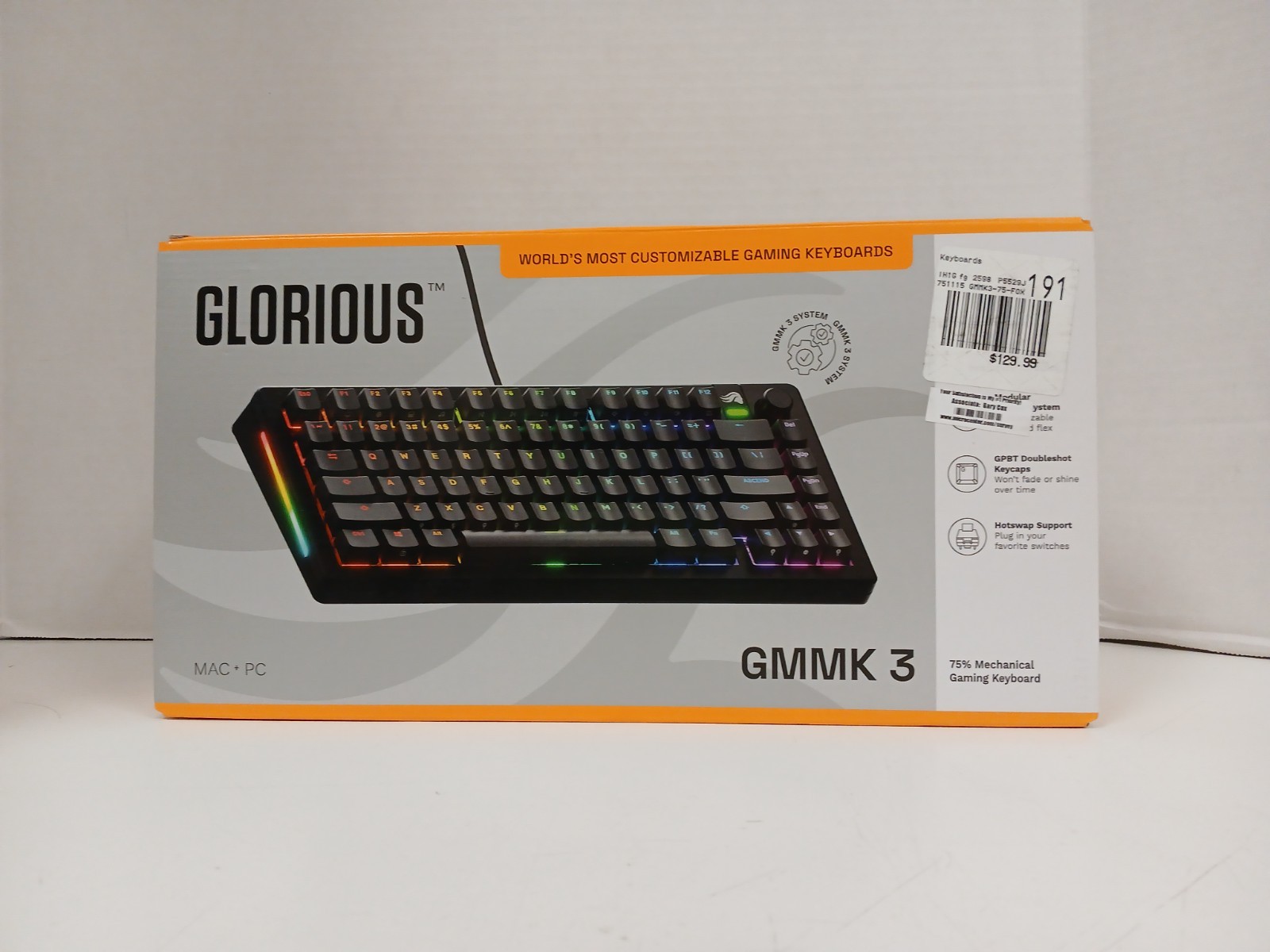 Glorious GMMK 3 75% Mechanical Gaming Keyboard, Black  *READ*
