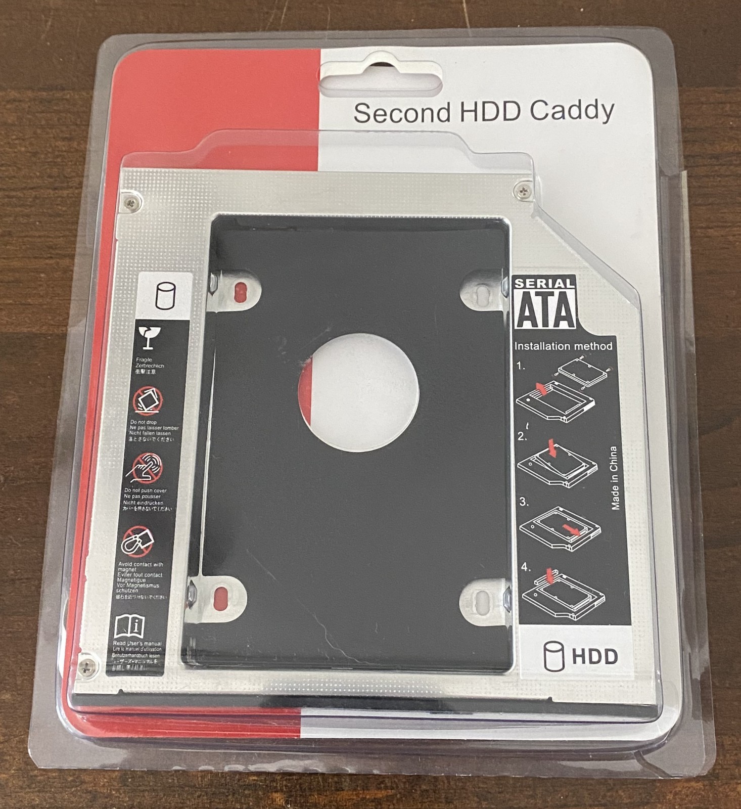 12.7 mm SATA 2nd SSD HDD Hard Drive Caddy Tray CD DVD-ROM Optical Bay