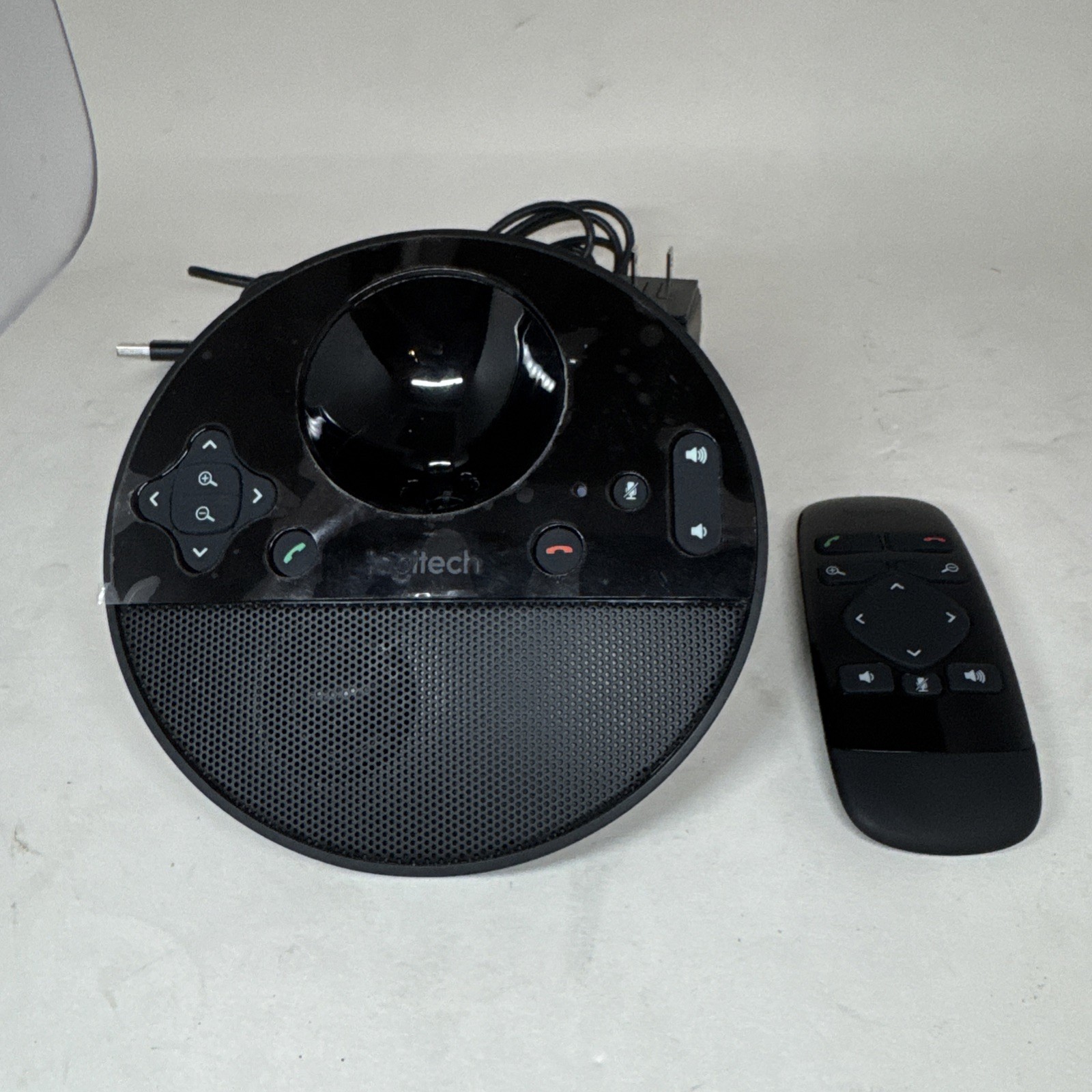 Logitech Video Conference Speaker Phone KCC-REM-DZL-V-U0029 Base And Remote Only