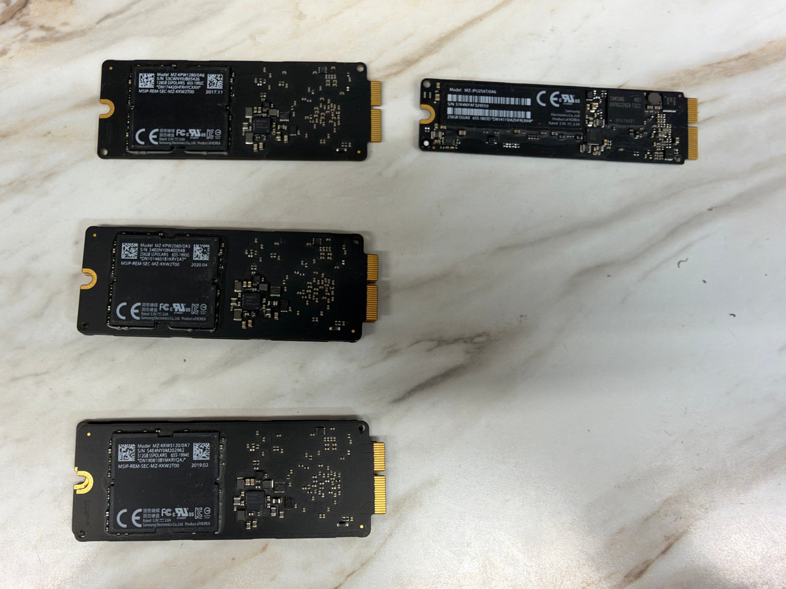 Lot of 6 - Apple MacBook 128GB 256GB 512GB SSD MZ-KPW2560 655-1993 Mac iMac