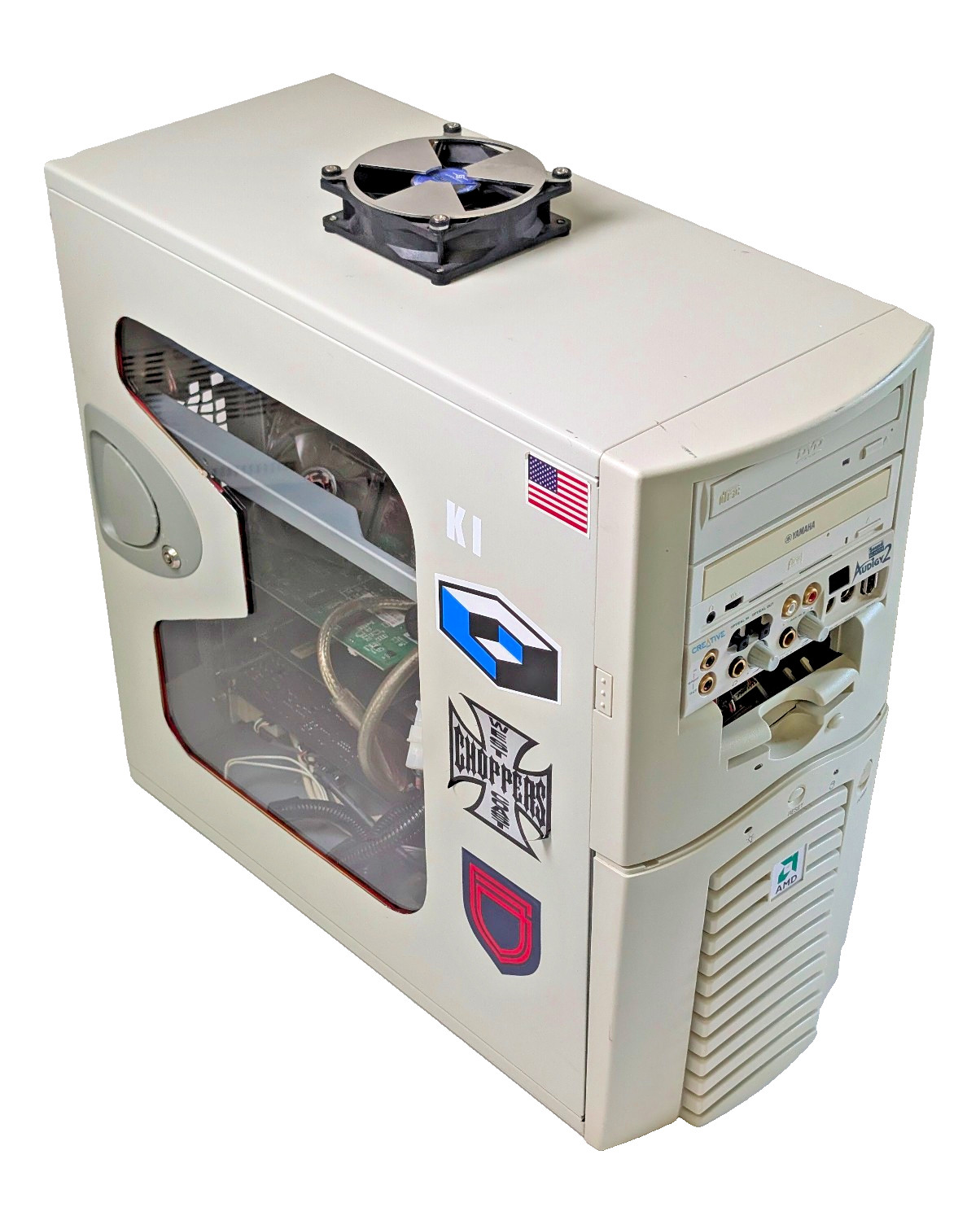mid tower custom modded beige ATX computer case; *LOCAL PICKUP ONLY*