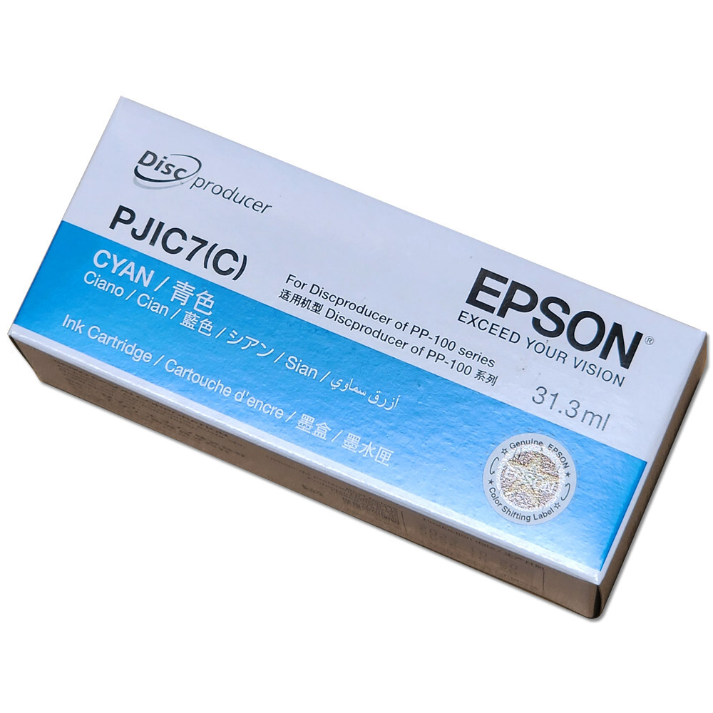 Epson PJIC7(C) Discproducer PP-100/PP-50 CYAN Ink Cartridge C13S020688