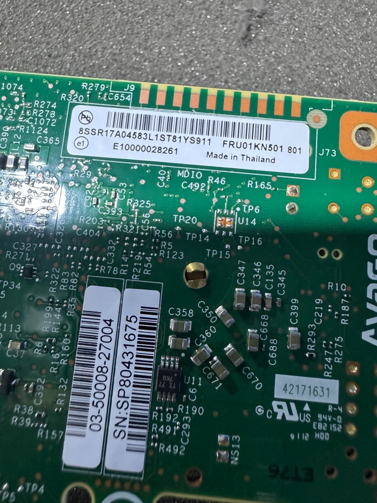 Lenovo ThinkSystem 430-16i 12GB SAS/SATA Controller Card - 01KN501 43016i