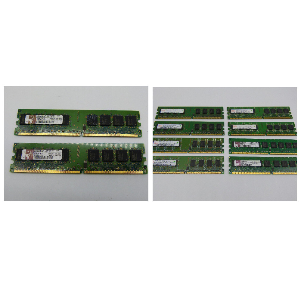 Lot of 10 pcs – RAM – Hynix 2gb, Hynix 1gb, Kingston 1gb