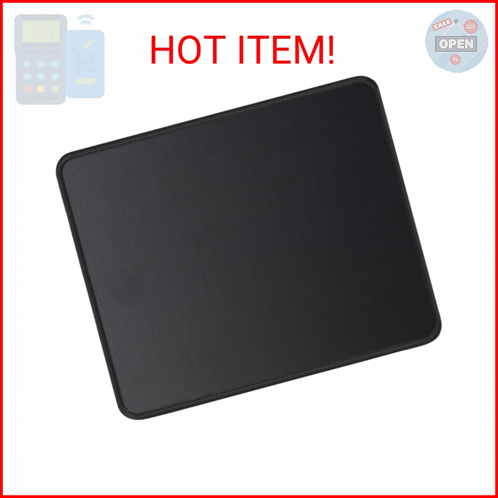 JIKIOU Mouse Pad with Non-Slip Rubber Base, Premium-Textured & Washable Computer