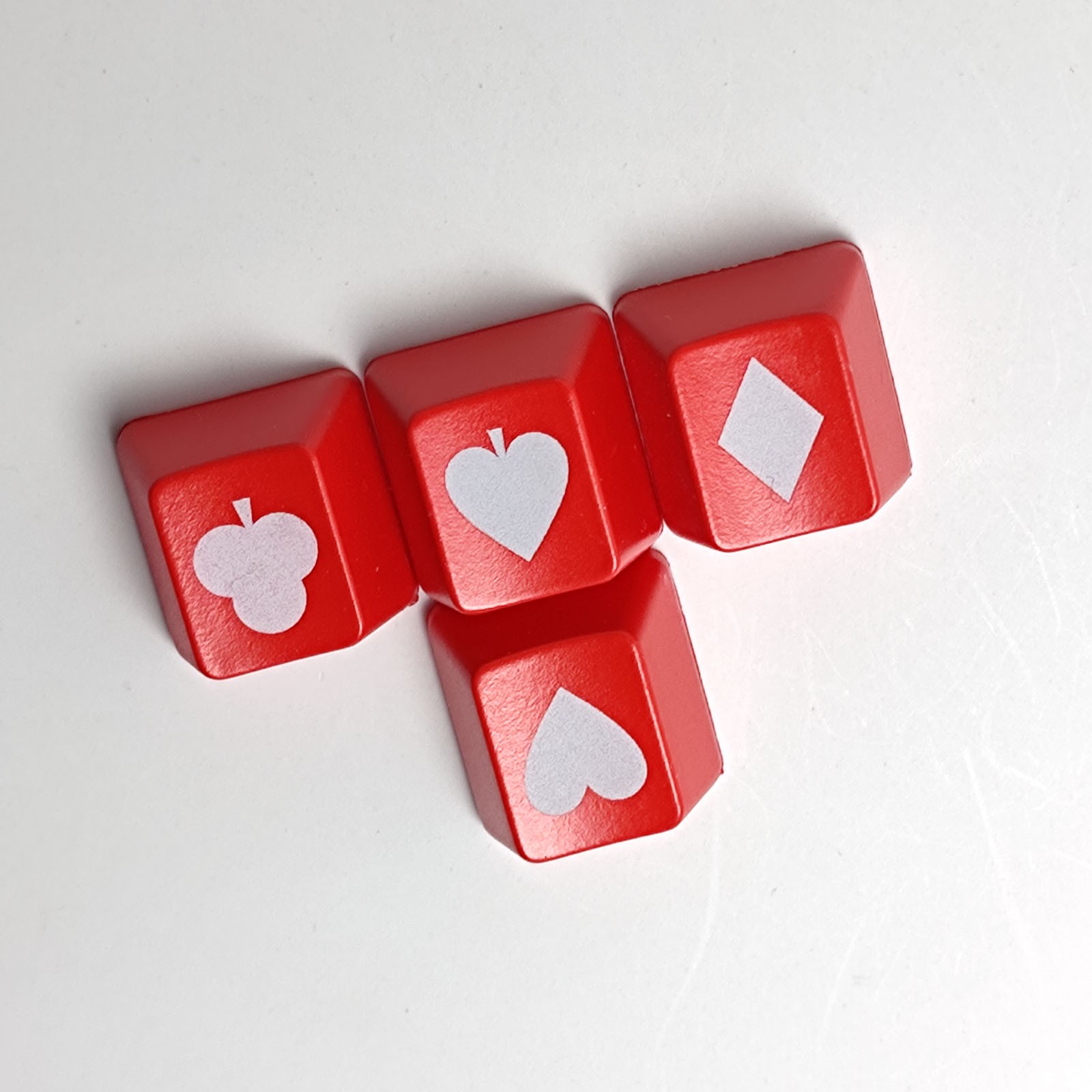 4 PCS Red ABS keycaps Translucent Keycaps OEM R4 Poker Keycaps Keyboard Part