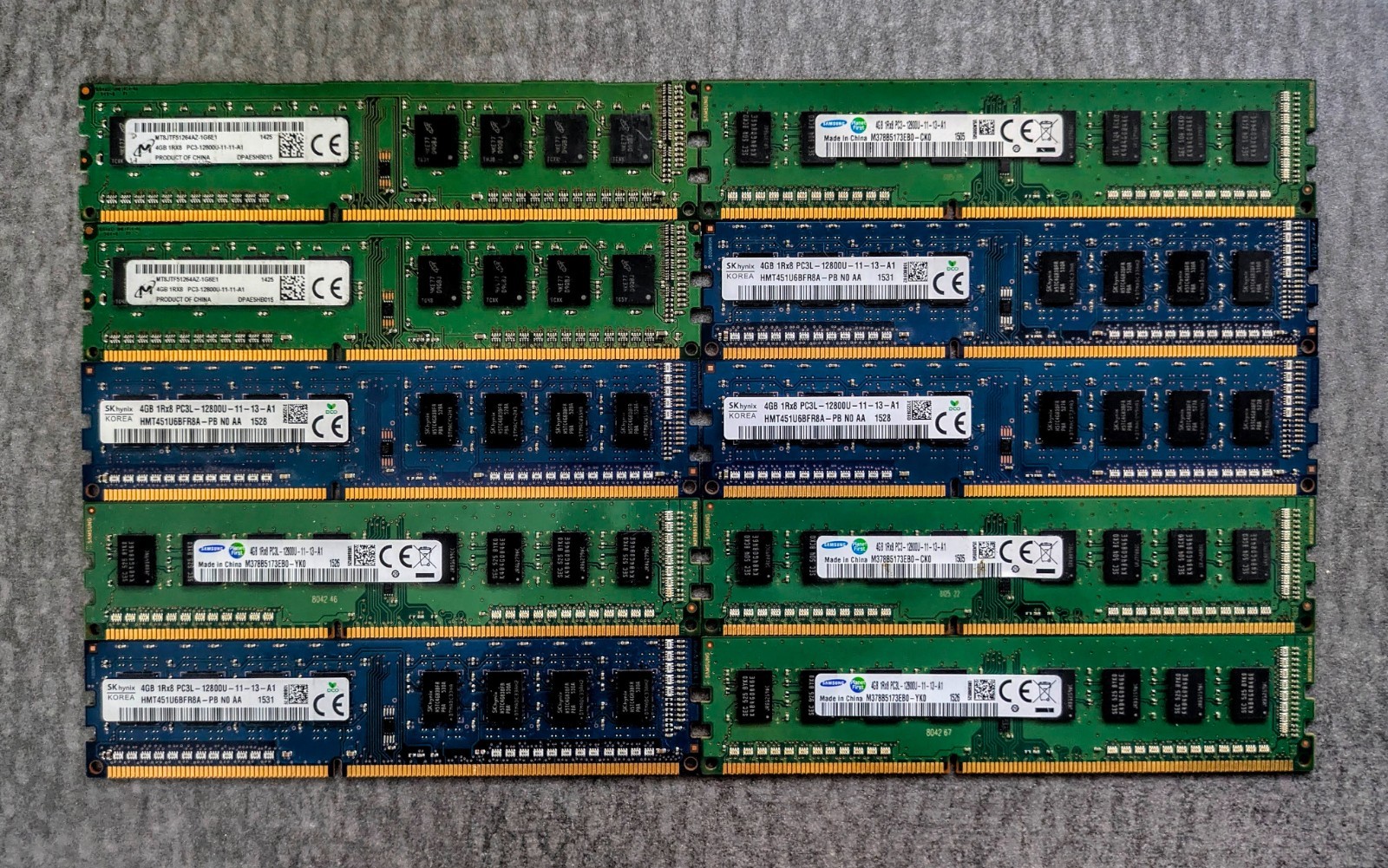 LOT of 10x 4GB DDR3 PC3 RAM 240pin sticks & 1x 2GB DDR3