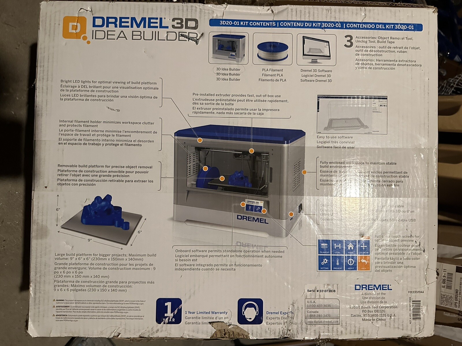 Dremel 3D20-01 Idea Builder 3D Printer