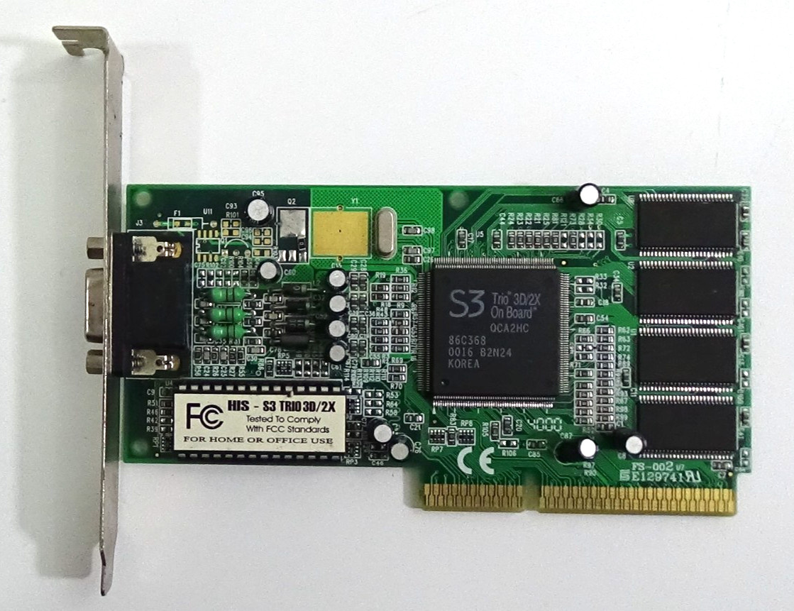 HIS S3 Trio 3D/2X AGP Graphics Card S3 86C368 Chipset -Untested- #703