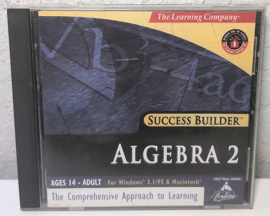 VINTAGE SUCCESS BUILDER ALGEBRA 2 THE LEARNING COMPANY CD-ROM PC 3.1  & MAC B316