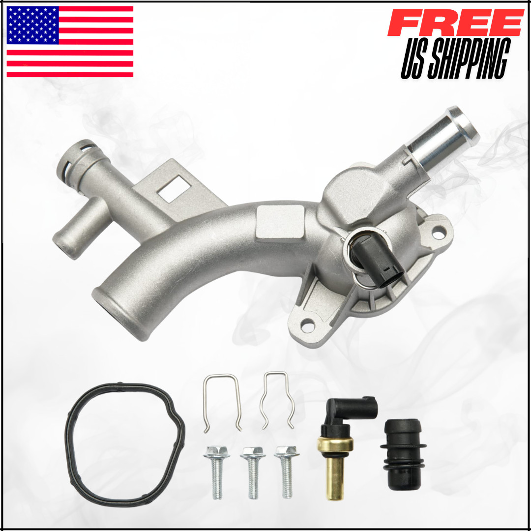Aluminum Engine Coolant Thermostat Housing Water Outlet For Chevy Buick 25193922