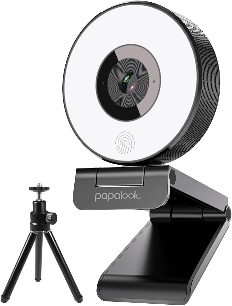 🔥papalook 1080P Webcam with Ring Light and Tripod, PA552 Full HD Streaming🔥