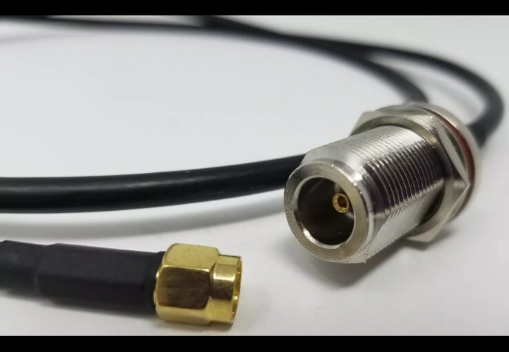 Bingfu WiFi Antenna Adapter Cable RP-SMA Male to N Female Bulkhead Mount 49 Ft
