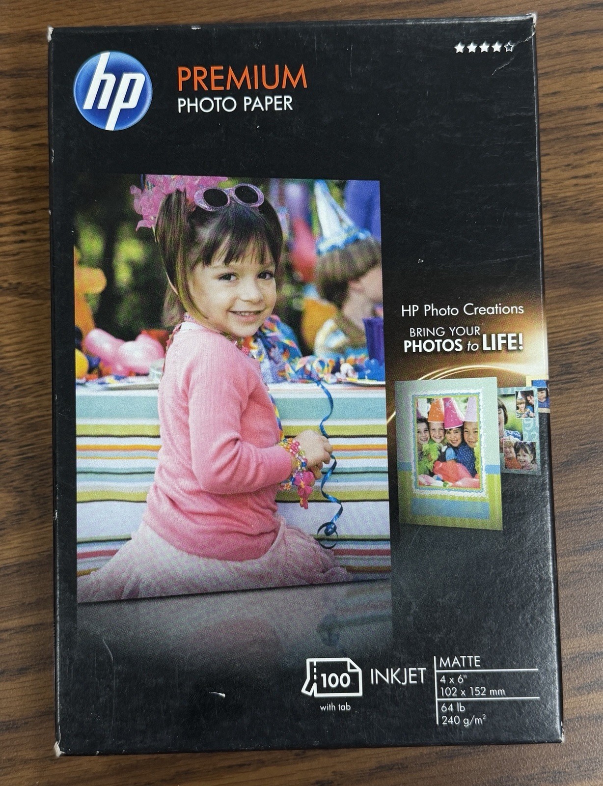 HP Premium Photo Paper Matte Finish 4x6 100 count INKJET Printers Q6563A SEALED