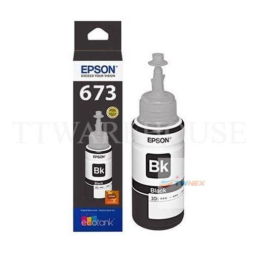 [US] Genuine EPSON T673 T6731 BLACK PRINTER INK 70ML BK For L800/L805/L850/L1800