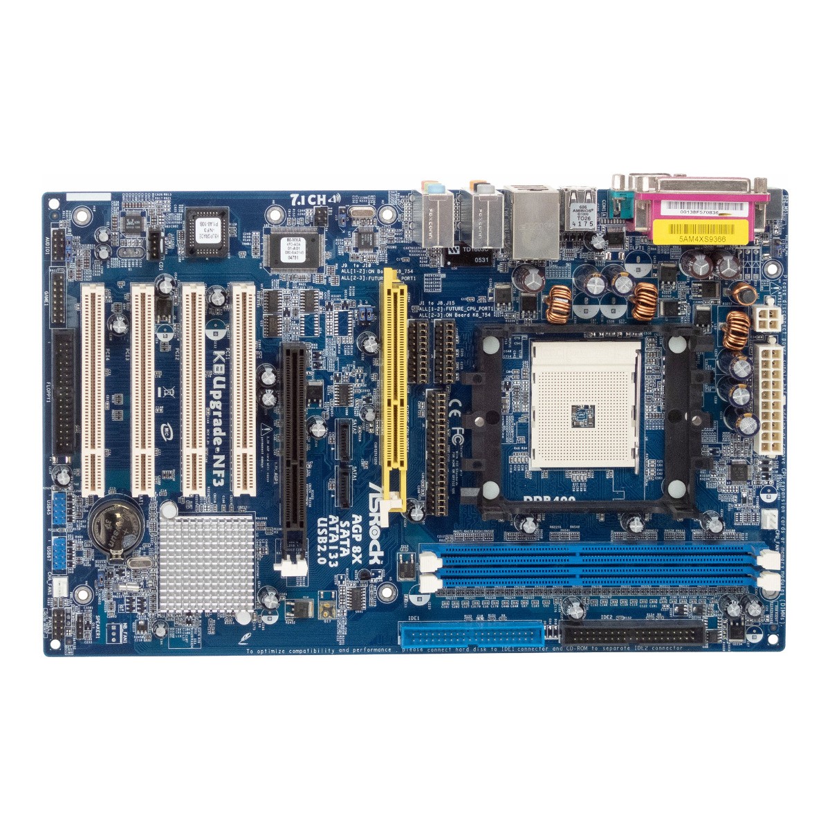 ASROCK K8UPGRADE-NF3 SOCKET 754 / FUTURE CPU PORT DDR AGP PCI ATX