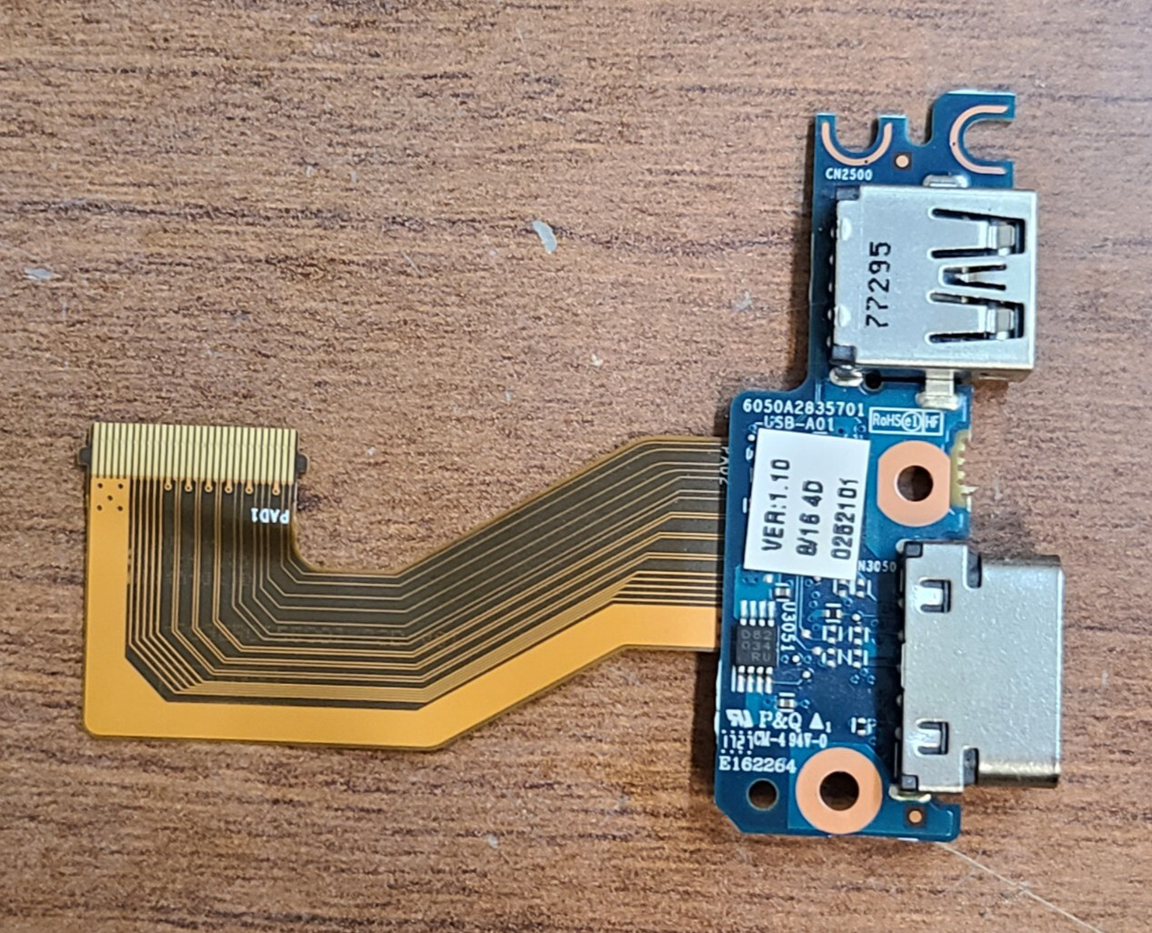 ORIGINAL HP ELITEBOOK 840 G3 USB & VGA BOARD WITH CABLE 6050A2727501 837846-001