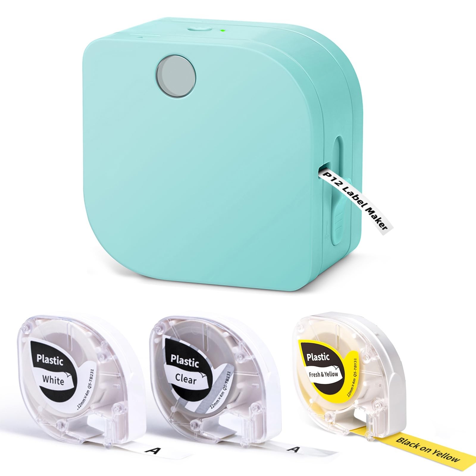 Label Maker Machine with 3 Tapes, P12 Small Bluetooth Mini Label Makers with ...