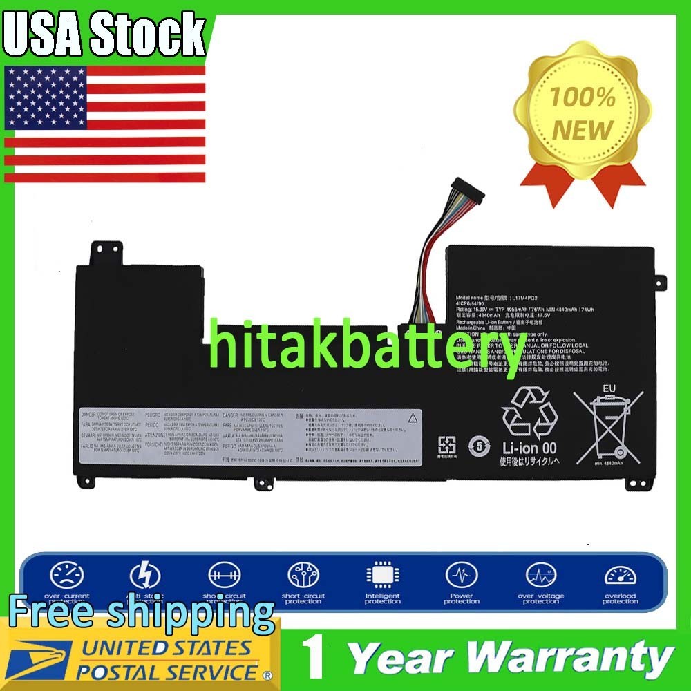 New L17M4PG2 L17C4PG2 Battery for Lenovo Legion Y730-17ICH Y740-17ICHG L18C4PG1