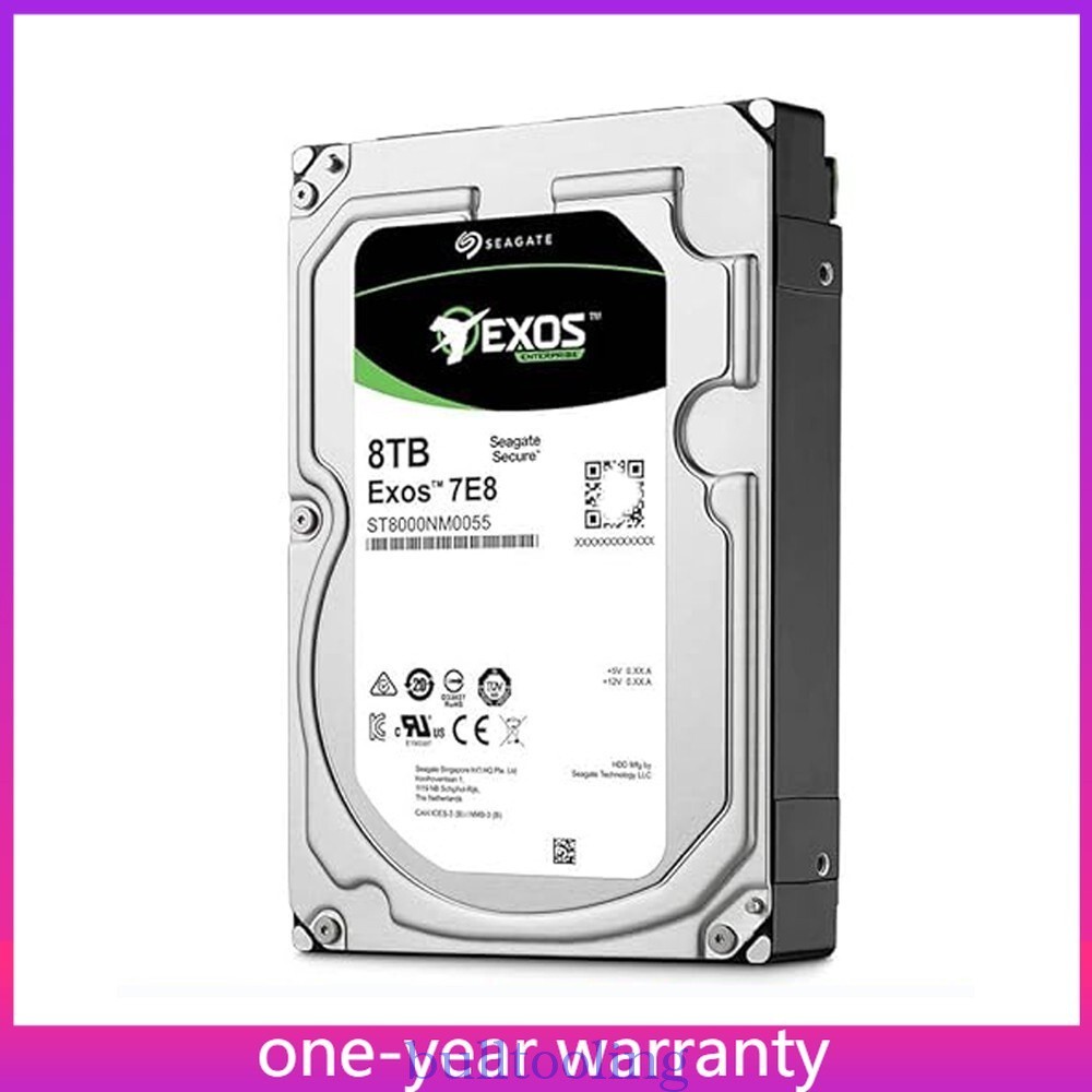 Seagate ST8000NM0055 Exos 7E8 8TB Sata 256MB 3.5" Internal HDD Hard Disk Drive