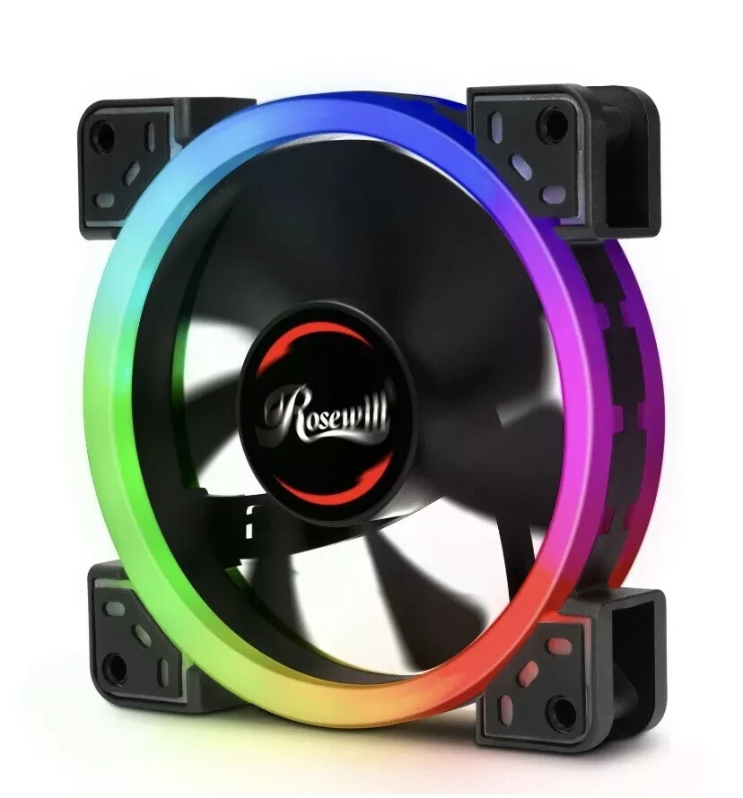 120mm RGB Case Fans  ( SINGLE PACK) Quiet Dual Ring True RGB LED
