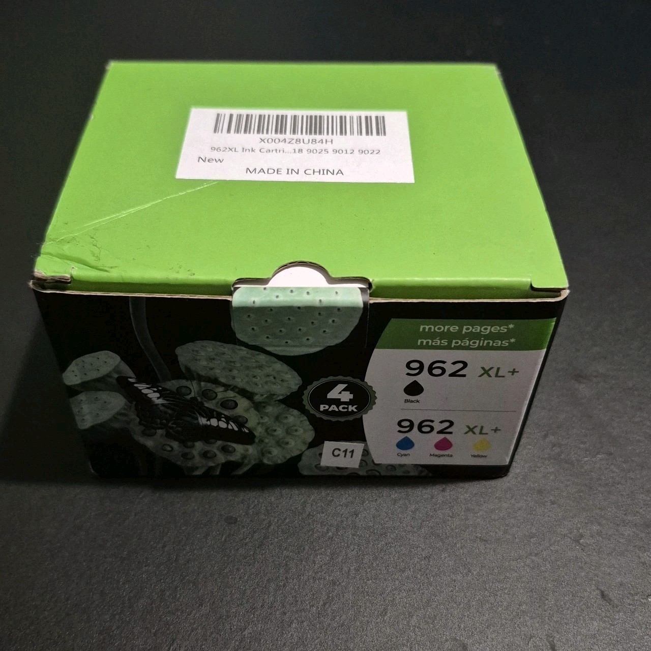 4Pack 962XL + Printer Ink For HP OfficeJet Pro 9010 9015 9016 9018 9020 9025