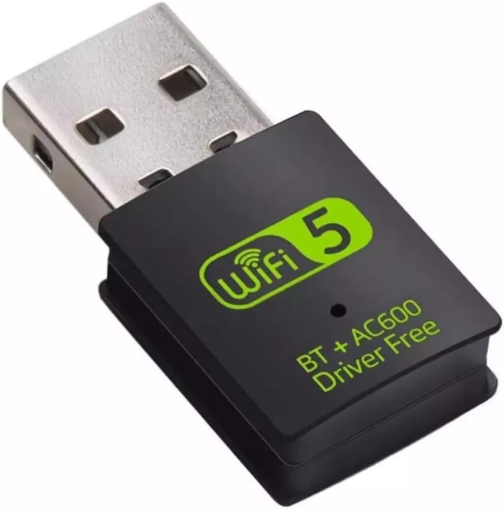 USB WiFi Bluetooth Adapter 600Mbps Dual Band 2.4/5Ghz Dongle for PC