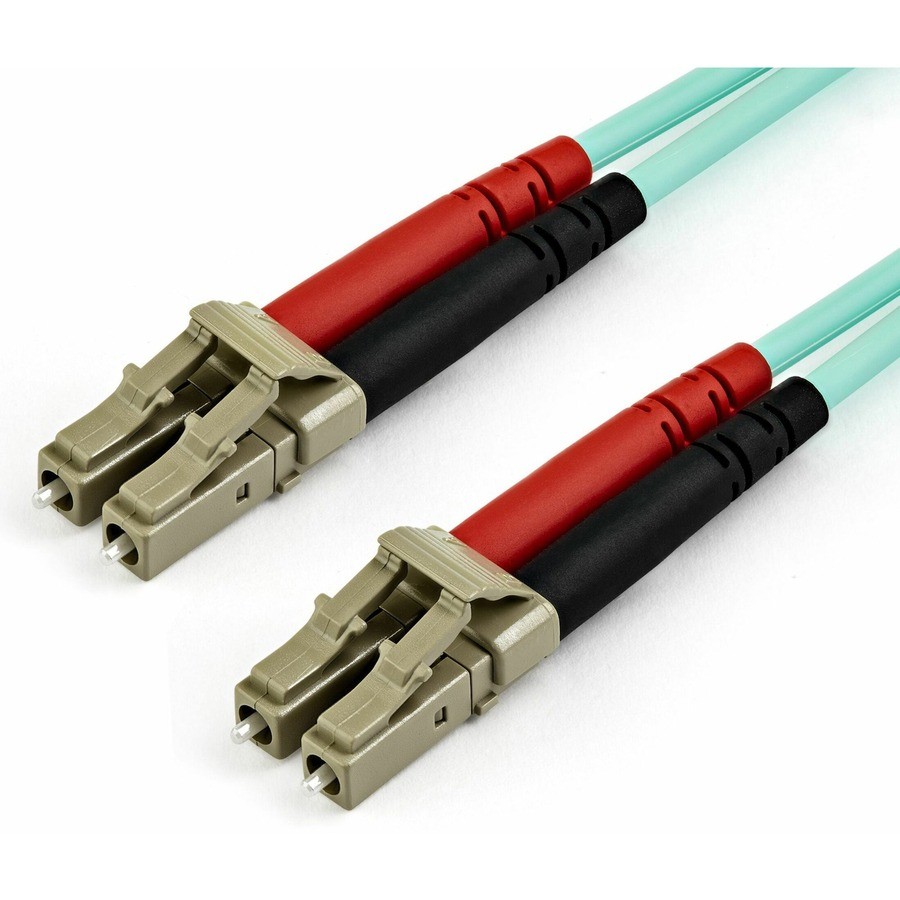 StarTech 10m (30ft) LC/UPC to LC/UPC OM4 Multimode Fiber Optic Cable,