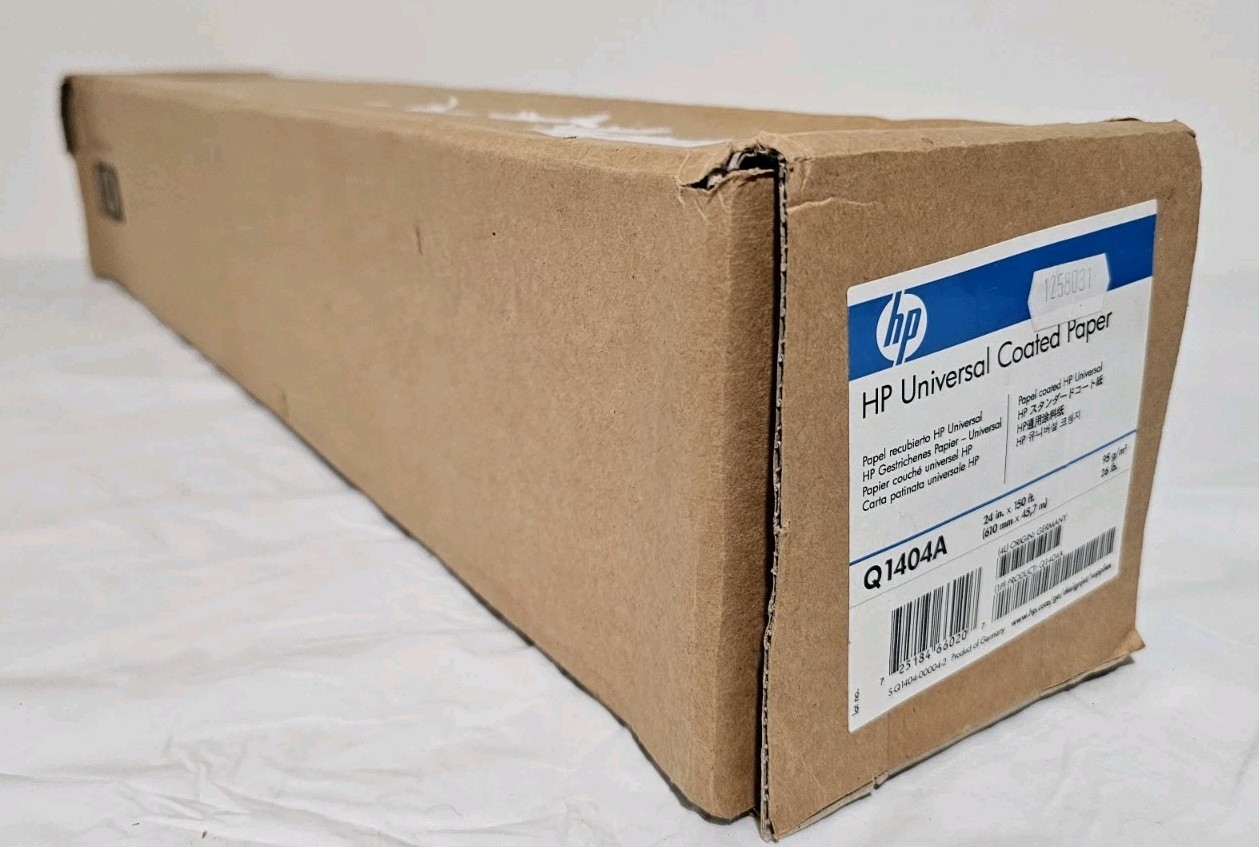 Genuine HP Q1404A Universal Coated Paper - 24" x 150' paper for HP designjets