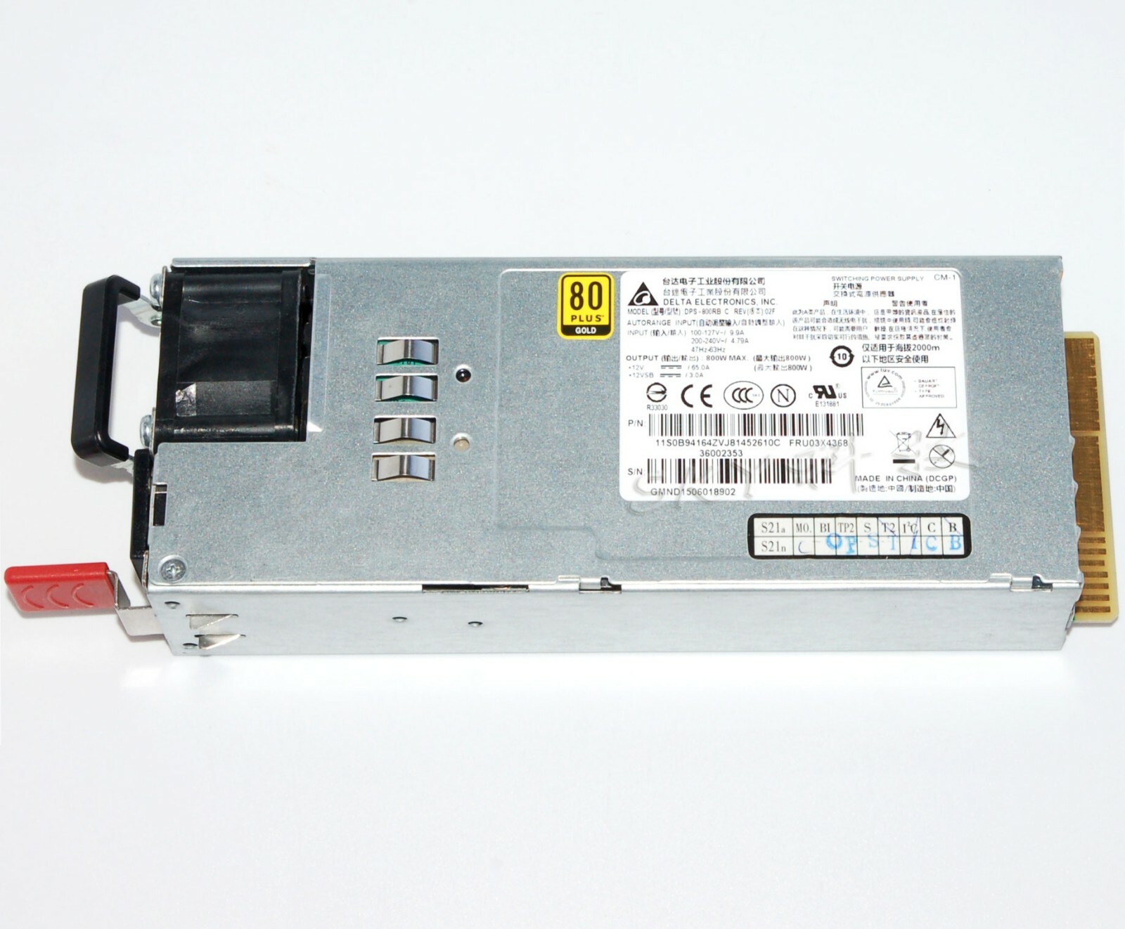 Delta DPS-800RB C RD640 server 800W power supply 36002353 03X4368