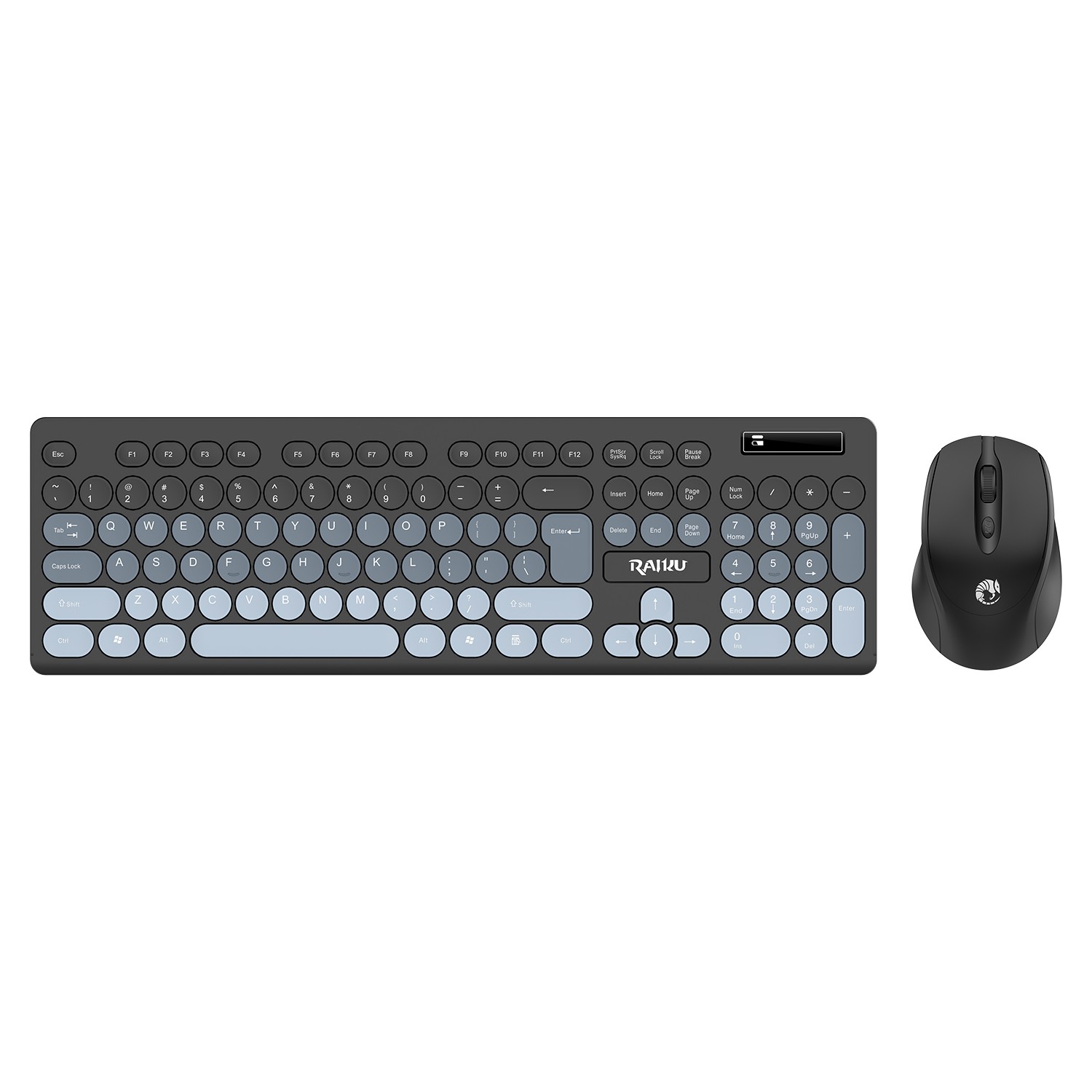 Gradient Color WirelessKeyboard & Mouse Combo, Plug & Play USB for PC Laptop Mac