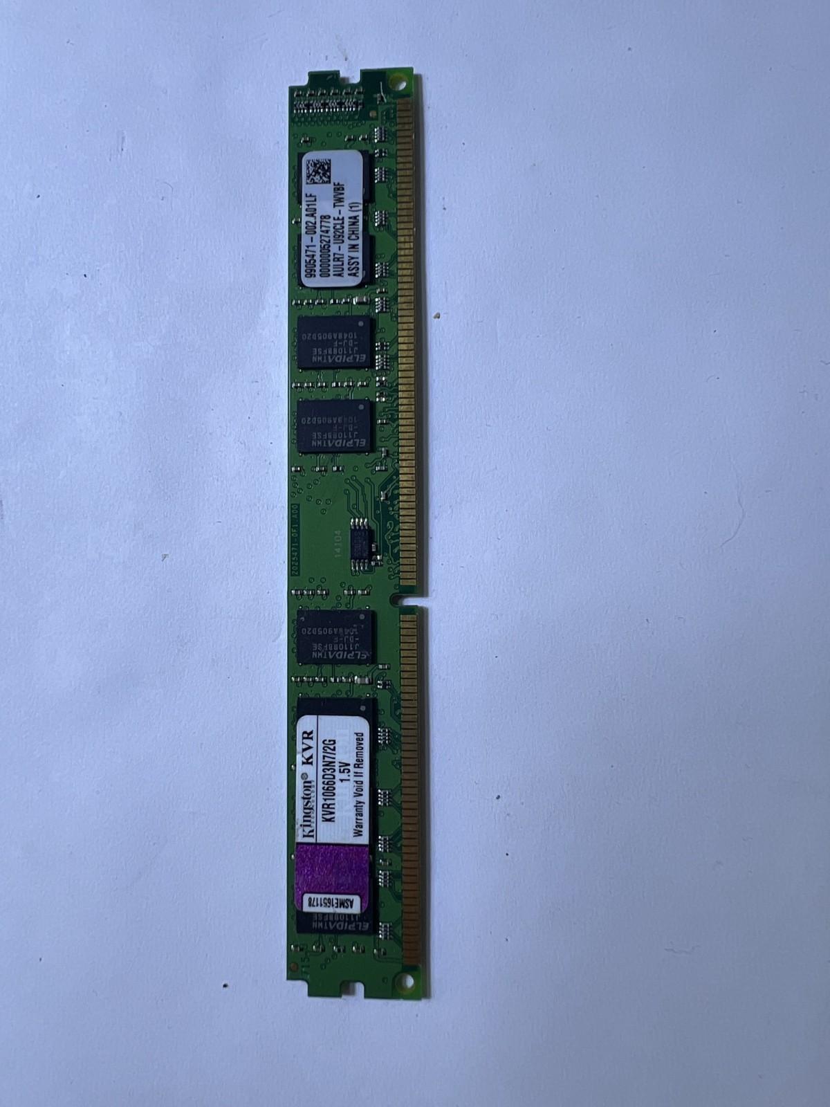 Kingston 2GB VLP RAM VR1066D3S8N7/2G 1Rx8 PC3-8500 CL7 DIMM Very Low Profile 1.5