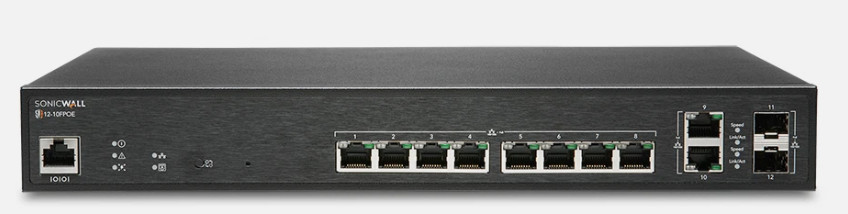 ***NEW*** SonicWall SWS12-10FPOE 12-Port Managed Switch 02-SSC-2464