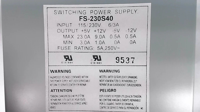 FS-230S40 fortron source power supply