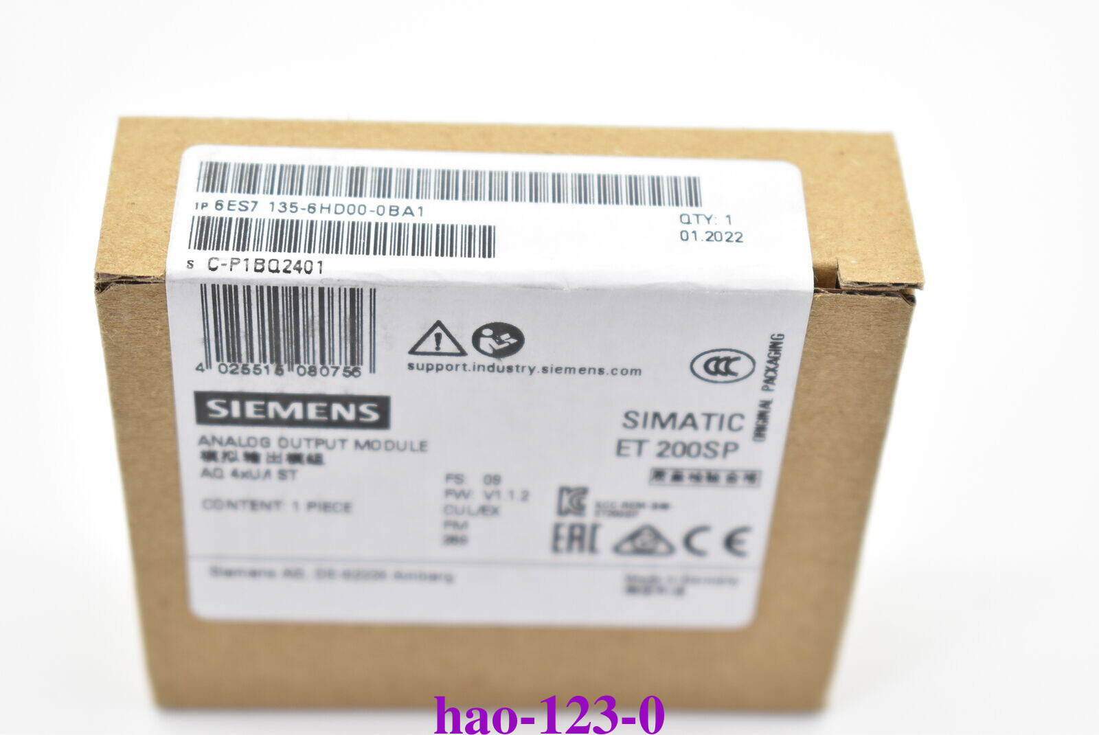 1 PCS Siemens SIMATIC ET200SP 6ES7 135-6HD00-0BA1  (UPS/FedEx)Fast delivery NEW