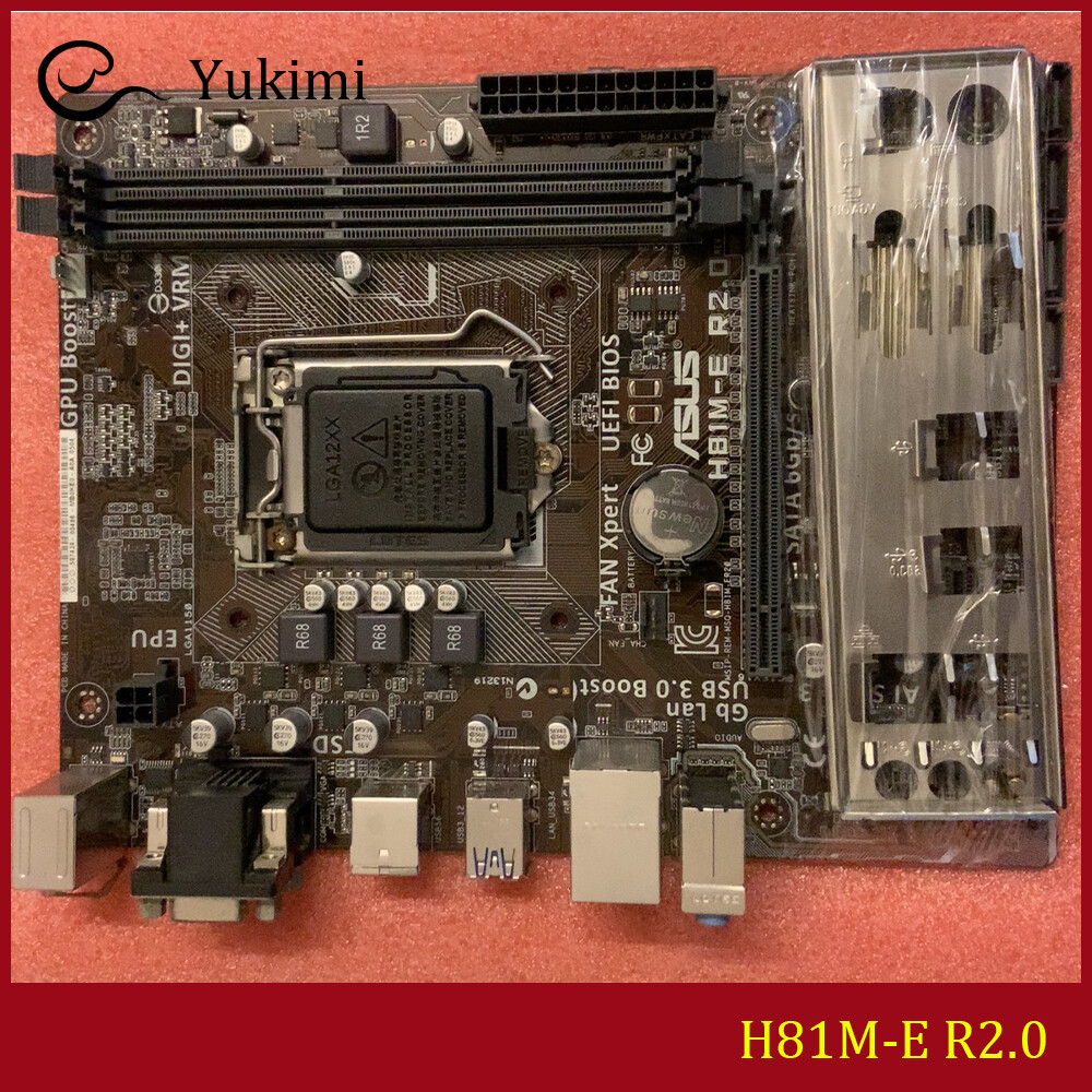 FOR ASUS H81M-E R2.0 DDR3 LGA 1150 VGA 16GB Micro ATX Motherboard Test OK