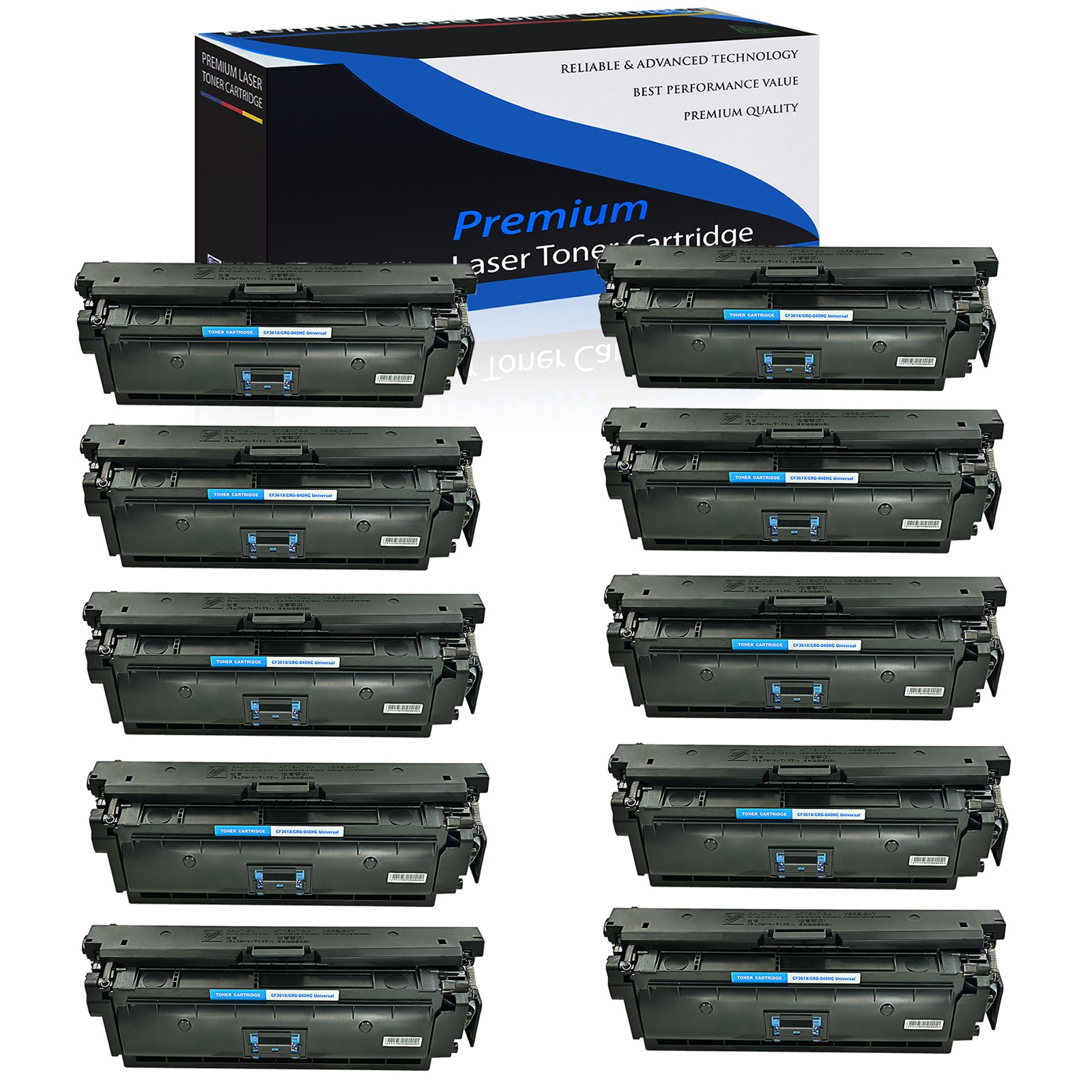 10PK Cyan CF361X 508X Toner for HP LaserJet Enterprise MFP M577 M552dn M553n